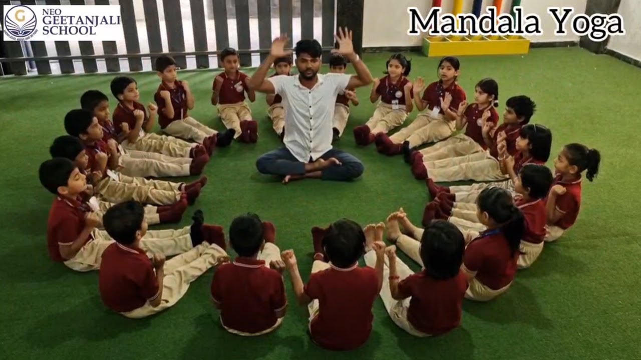 🧘&zwj;♂️ Mandala Yoga Magic! ✨Our Grade 2 Kids Spreading Positivity, Energy & Joy Through Yoga! 💫 #ngs