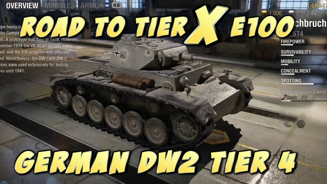 World of tanks console: Road to tier 10 German Heavy line, DW2 tier 4