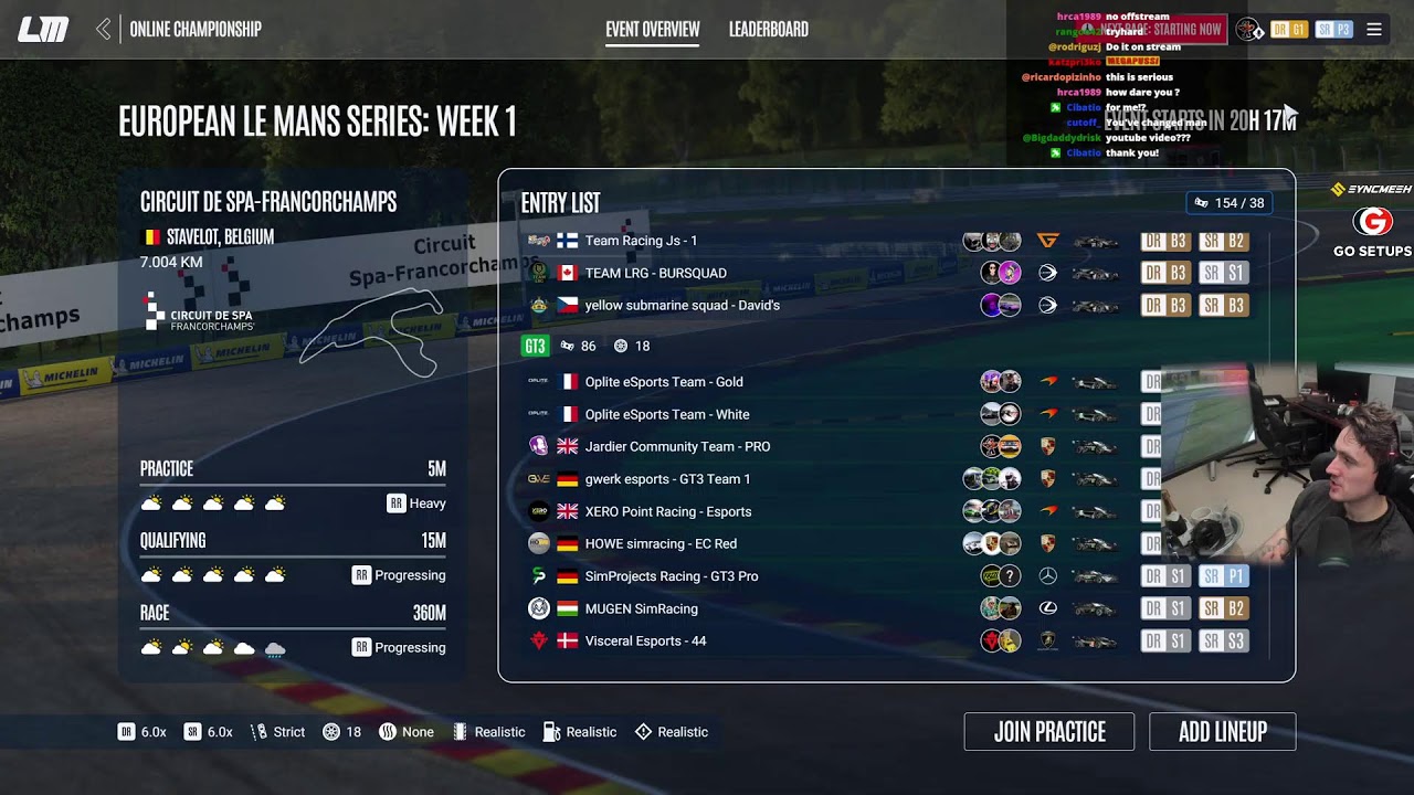 🔴 LIVE - IRONMAN Challenge 💪 3 Hour solo race at SEBRING