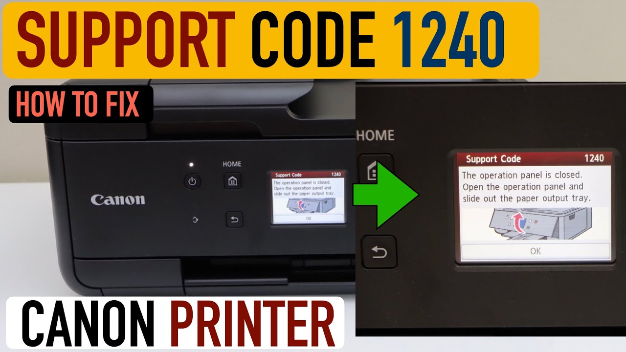 Canon Support Code 1240 - How To Fix?