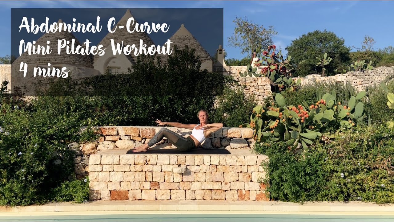 Pilates Mini Workout.  C-Curve series.  Abdominal series with arm & rotation variations.