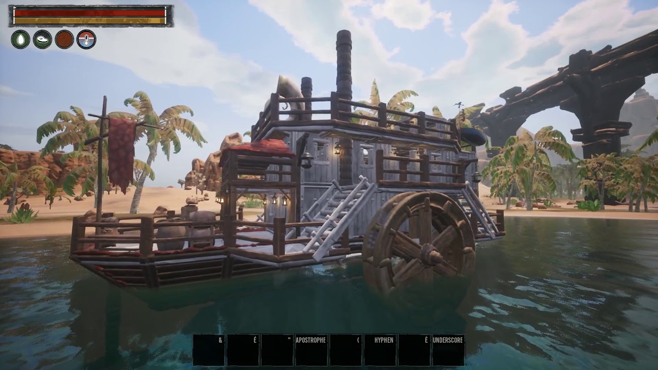 Conan exiles : Steam Paddle Boat (speed build)