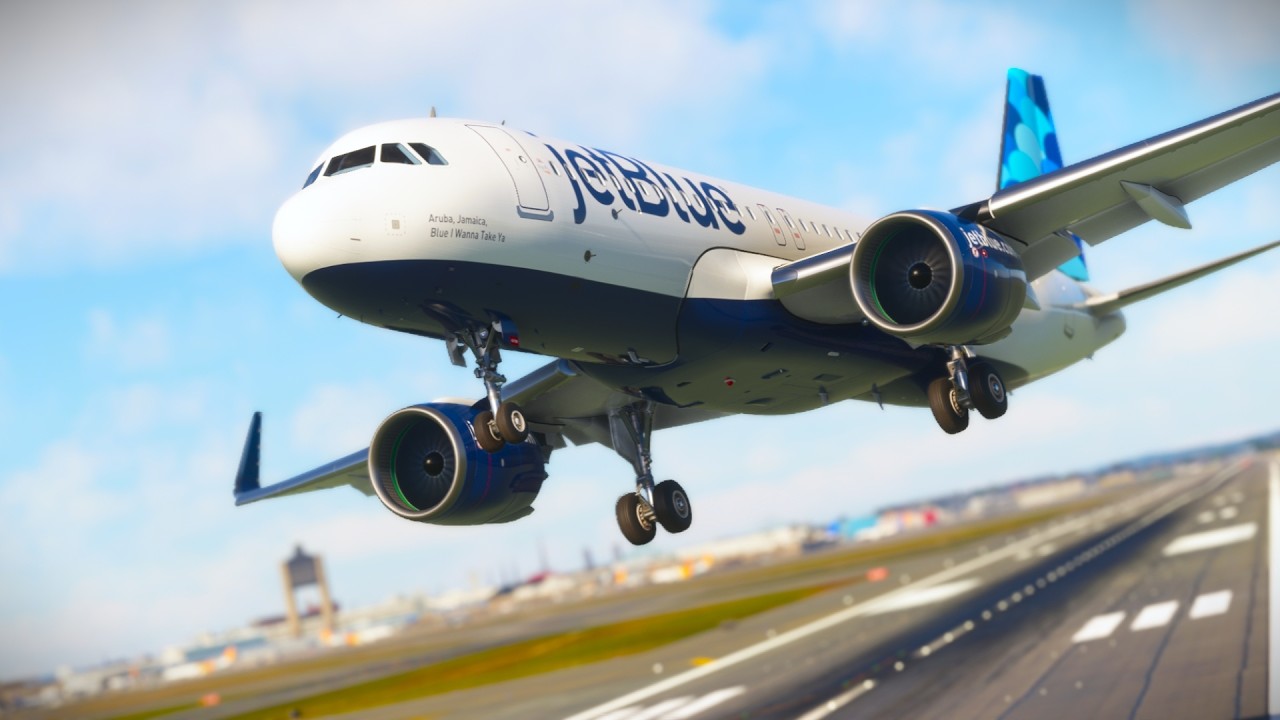 CRAZY Airbus A320 JetBlue Airways Landing at Boston Airport Today