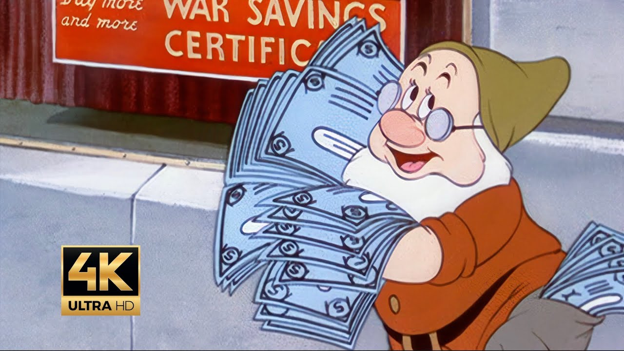 Seven Wise Dwarfs &mdash; Disney WWII cartoon; restored