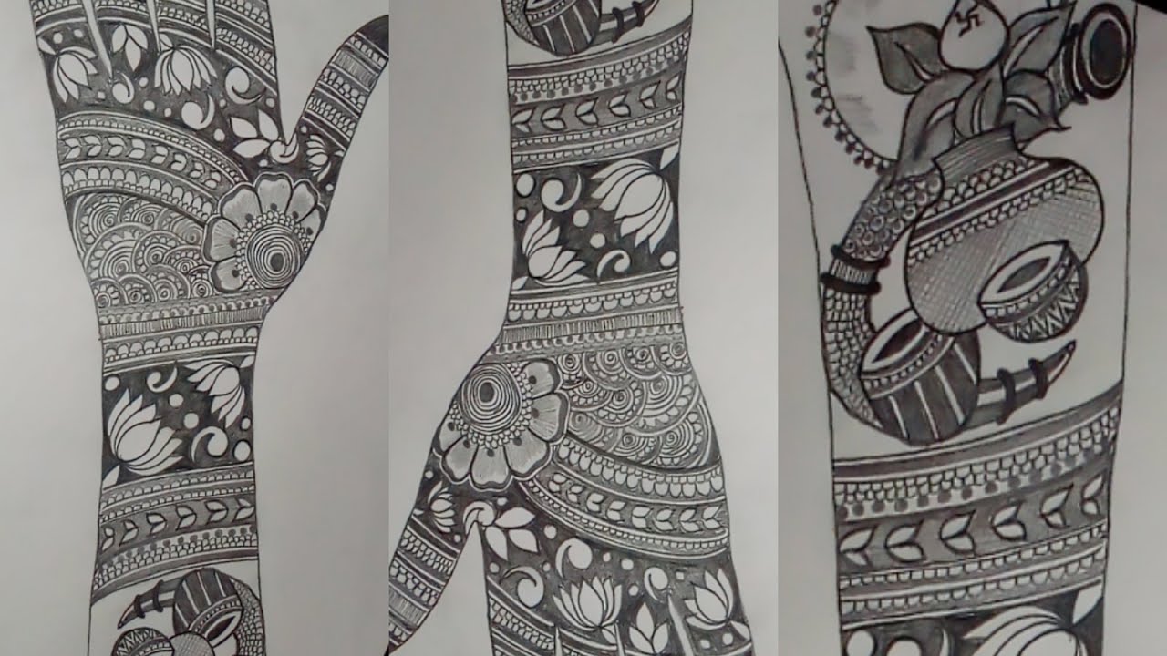 दुल्हन मेहंदी डिजाइन Dulhan full hand bharwa mehndi design | Bridal front hand mehndi ki design easy
