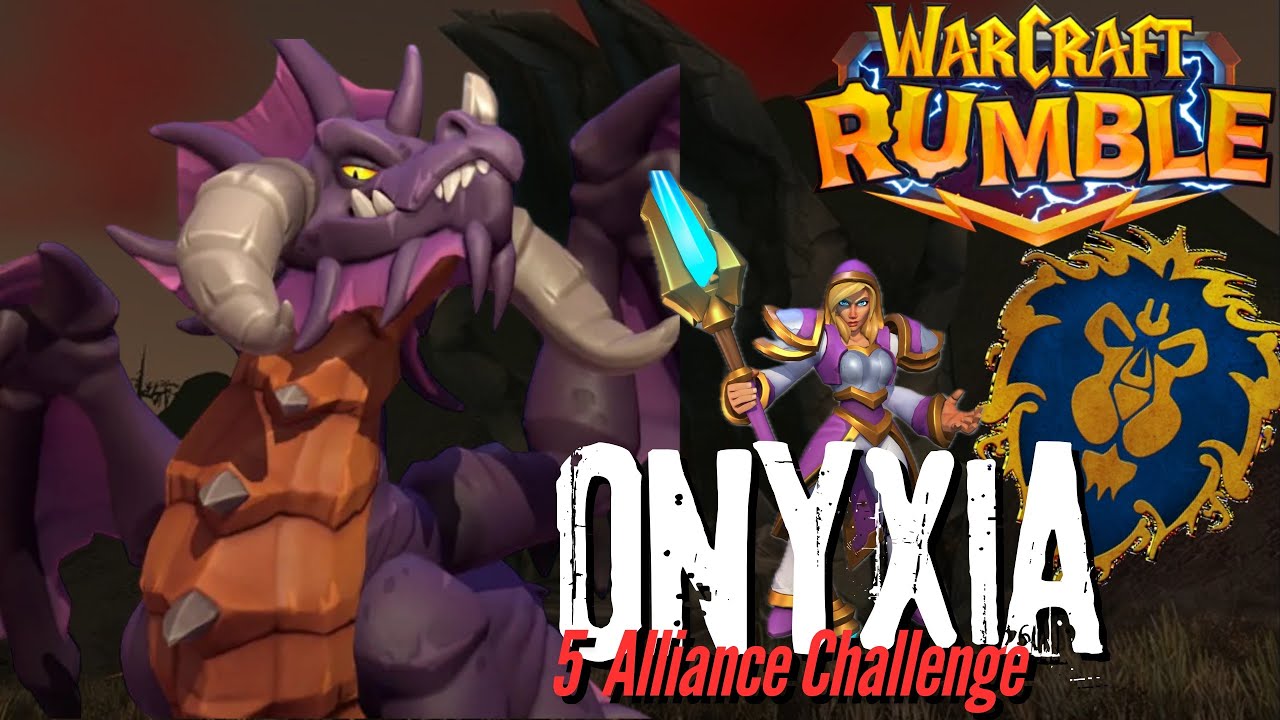 Warcraft Rumble Challenge : Onyxia vs Jaina and ( 5 Alliance Units + 1 Wild Card  ) | Season 10