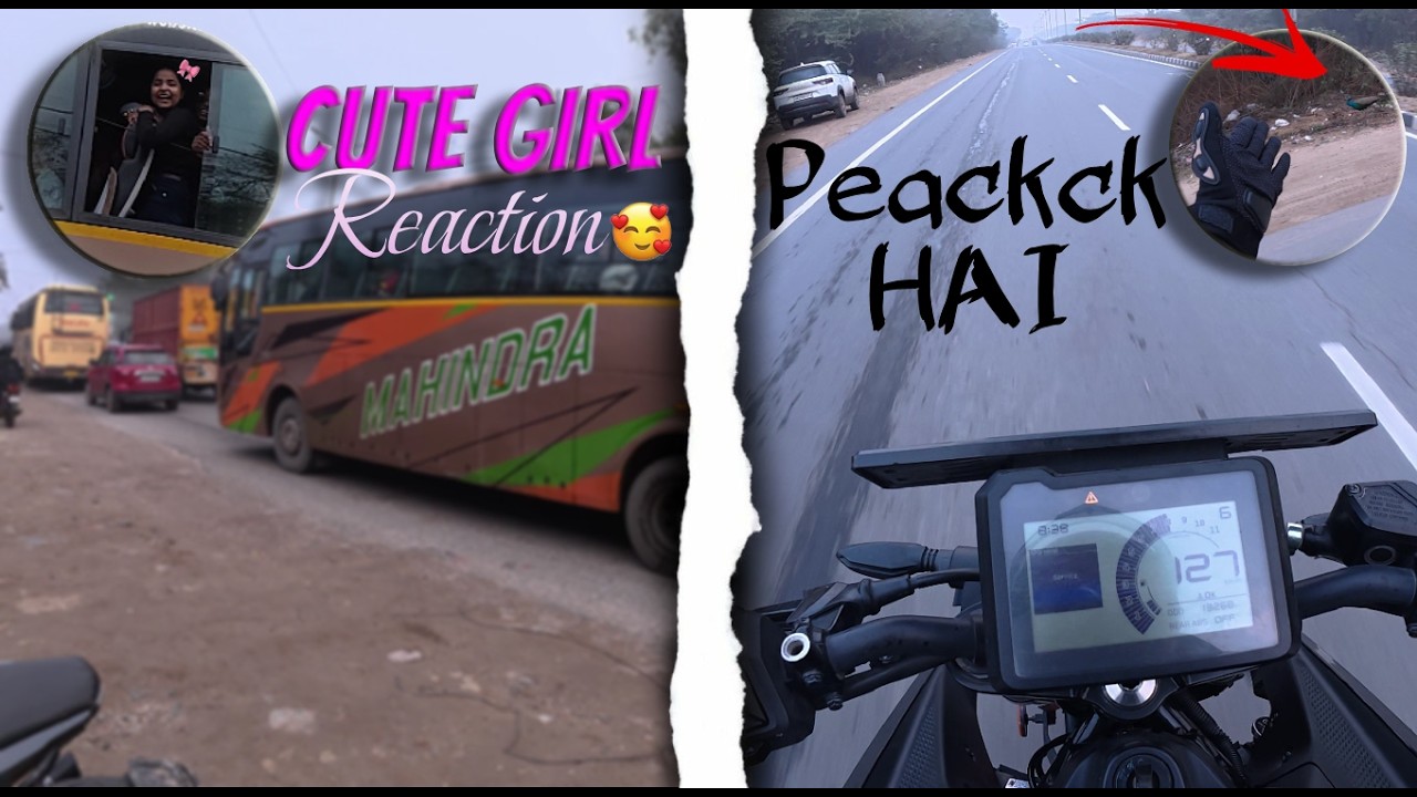 Cute girl reaction Bus me Baithe Mare Fains Hai Ladki ka reaction