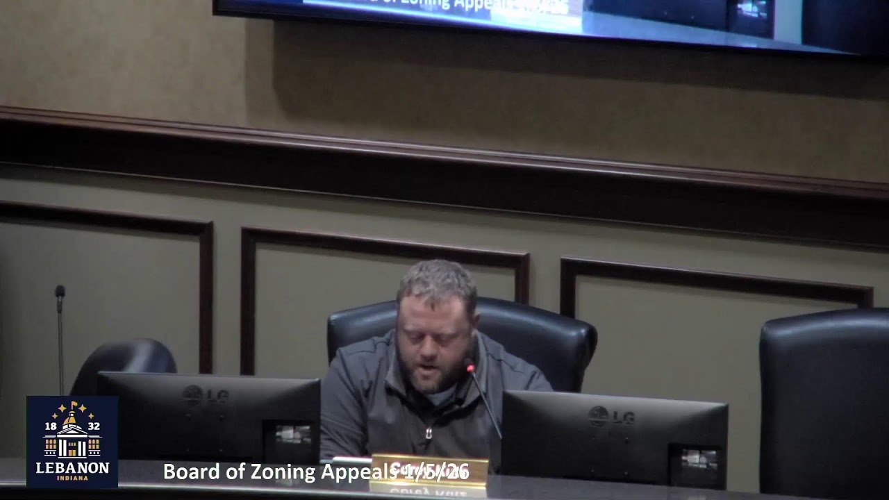 Lebanon, IN Board of Zoning Appeals 1/5/26