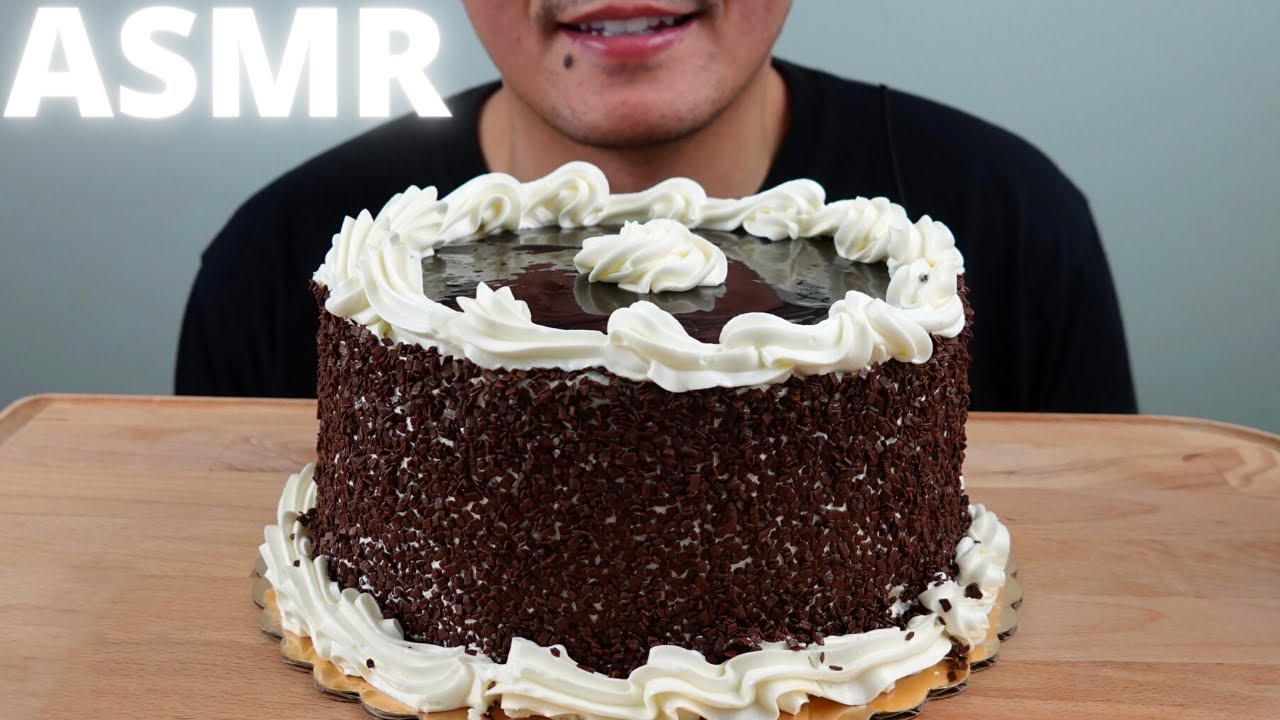 ASMR | Chocolate Frangelico Cake | The Hangry Mole Eating Show