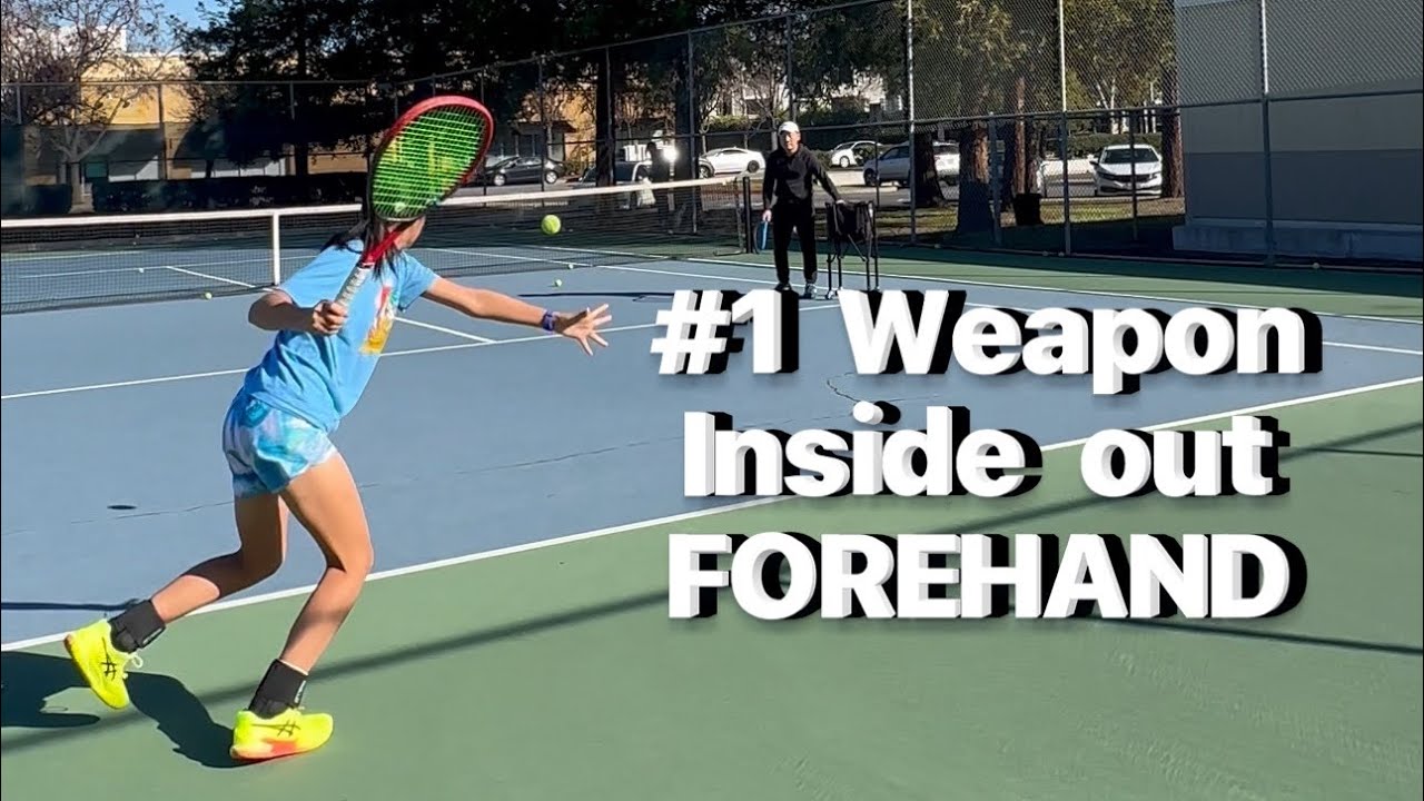 Inside out forehand, the weapon in tennis