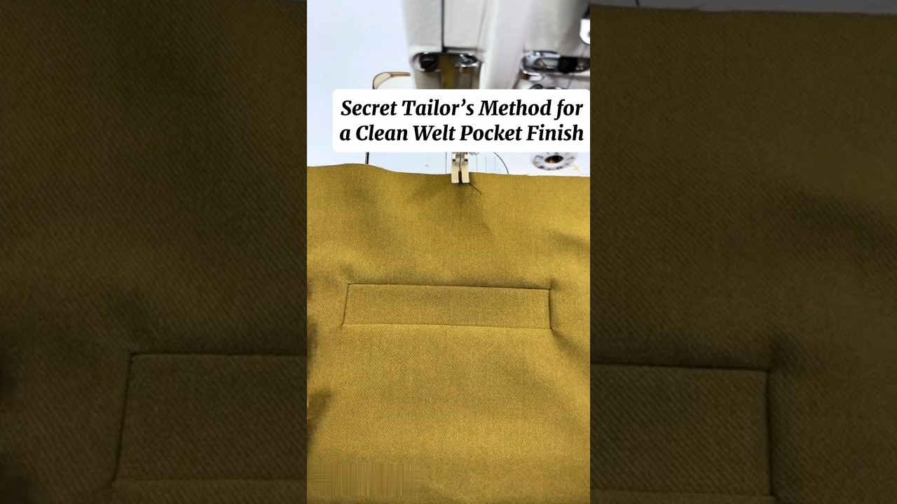 How to Sew a Perfect Welt Pocket in 10 Minutes (Easy Hack!) #shorts #sewing #youtubeshorts #diy