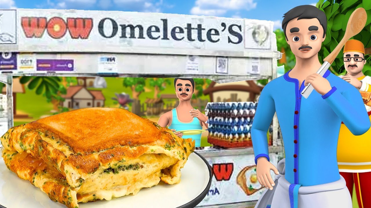 লোভী রুটি অমলেট বিক্রেতা গল্প - Greedy Bread Omelet Seller Story | Bengali Village Fun Short Stories