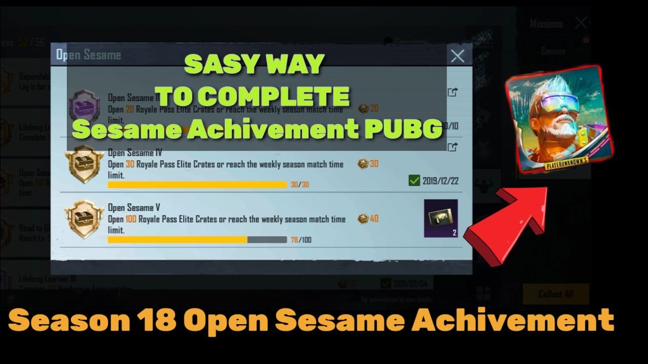 How to Complete Open Sesame Achivement In Season 18 Pubg | Open Sesame Pubg Achievement | RP TRICKS