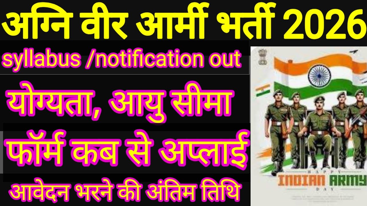 #Agniveer#agniveervacancy2026#अग्निवीर वैकेंसी निकाली गई #agniveernews#agniveernewnotifocation2026