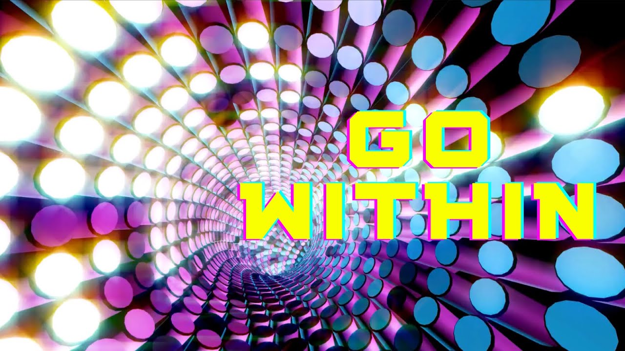 Bright Lights Tunnel Travel Screensaver, Hypnotic Futuristic Wallpaper Background VJ Loop, No Audio