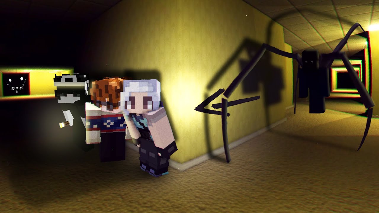 ENTRAMOS A LAS BACKROOMS EN MINECRAFT 😱🍓 con  ⁨@gab0_0o⁩   ⁨@Always3Piernas⁩