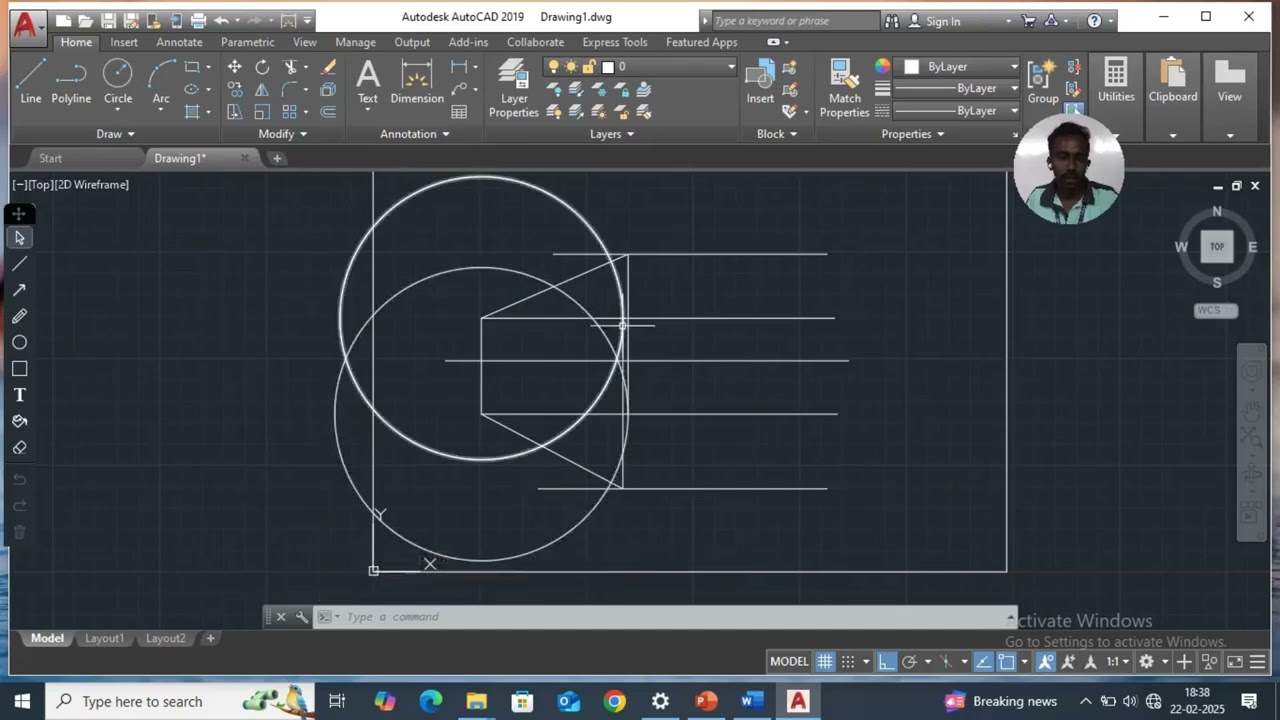 Projection of Lines by using AutoCAD 2018