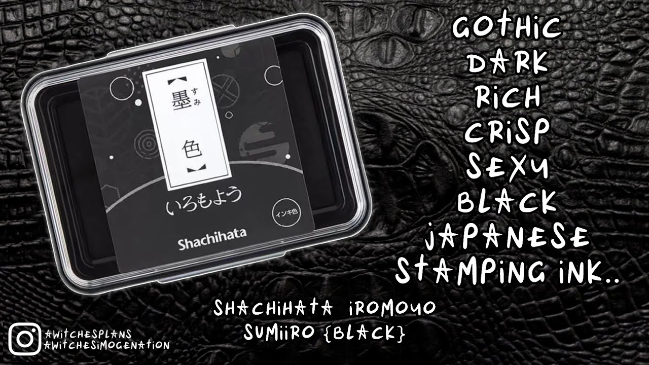 (UK) 🤨 Oil based Japanese stamp ink?! 🖤 Shachihata Iromoyo - Sumiiro // Swatch 70gsm & 120gsm - 2024