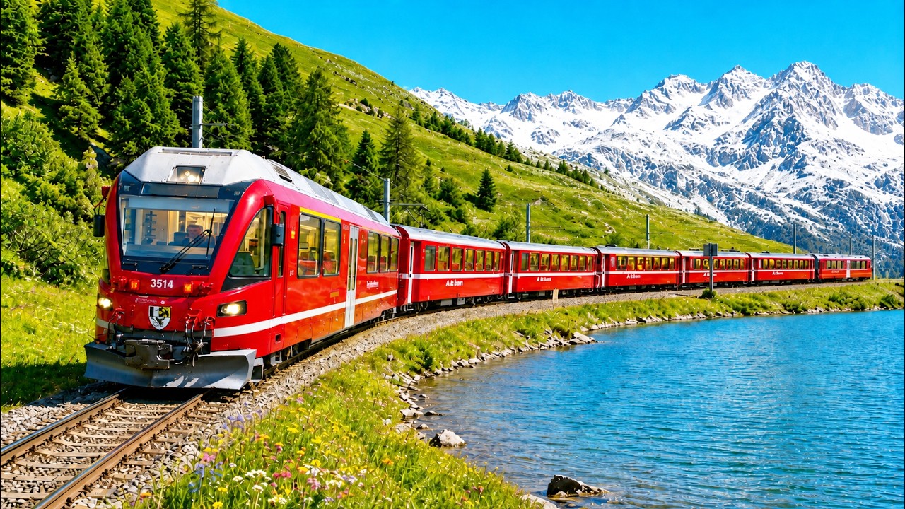 Самая красивая поездка на поезде через Швейцарские Альпы! | Bernina Express | Швейцария🇨🇭 &ndash; Италия🇮🇹