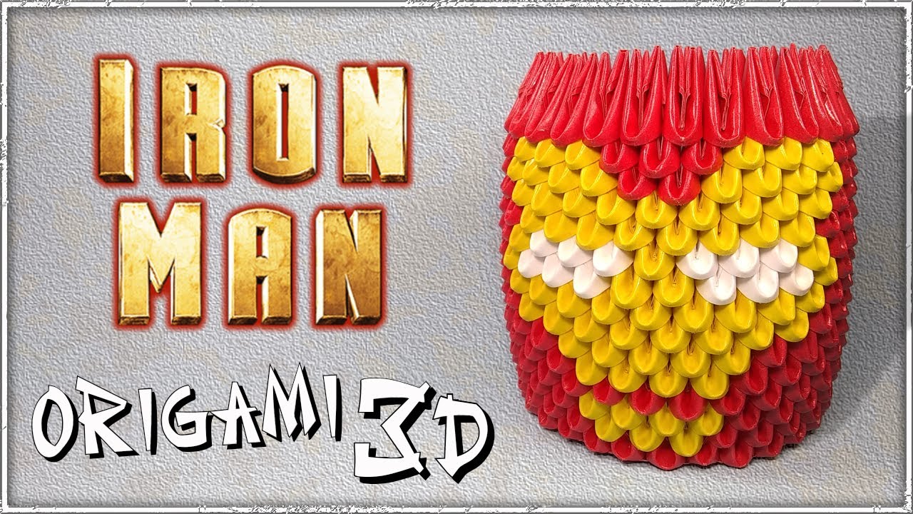 Como Hacer A Iron Man™ En Origami 3D 🧲 3D Origami Avengers™