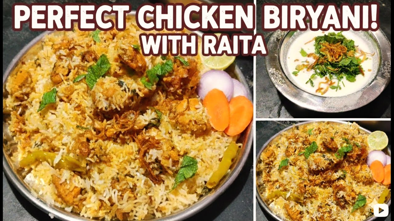 Hyderabadi chicken dum biryani recipe /chicken biryani