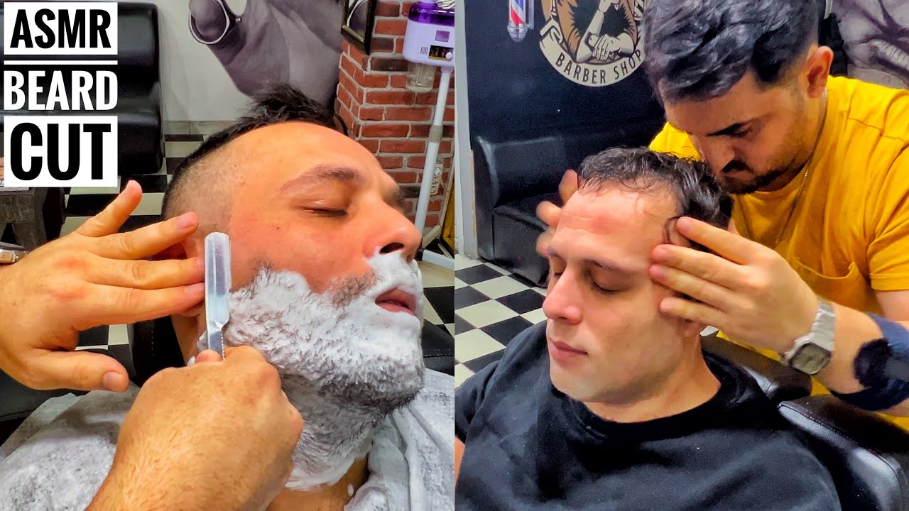ASMR • BEARD SHAVE BARBERSHOP | GUARANTEED TO FALL ASLEEP IN 10 MINUTES