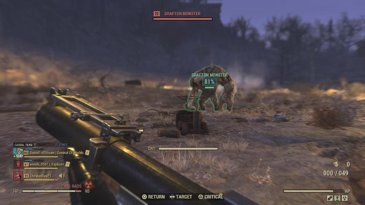 Fallout 76 - Grafton Monster & .50 Cal Machine Gun