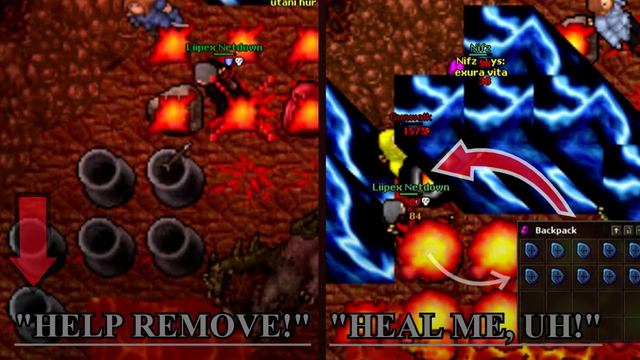 Remove pots to WIN a fight on Tibia👀 (Medivia Destiny 2016) #mmorpggaming #tibia #medivia #shorts
