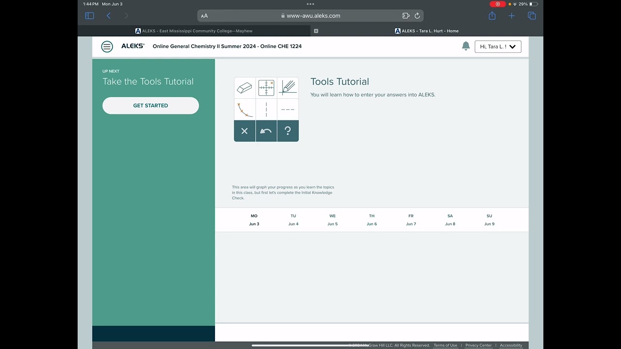 How to access the ebook in Aleks