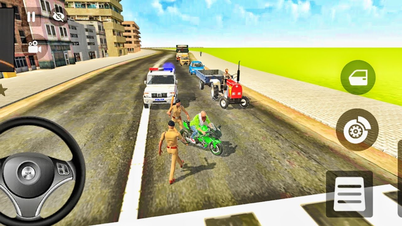 Car Bike Game Jack driving a new Ninja h2r bike and ordered an Indian police car 🚗 