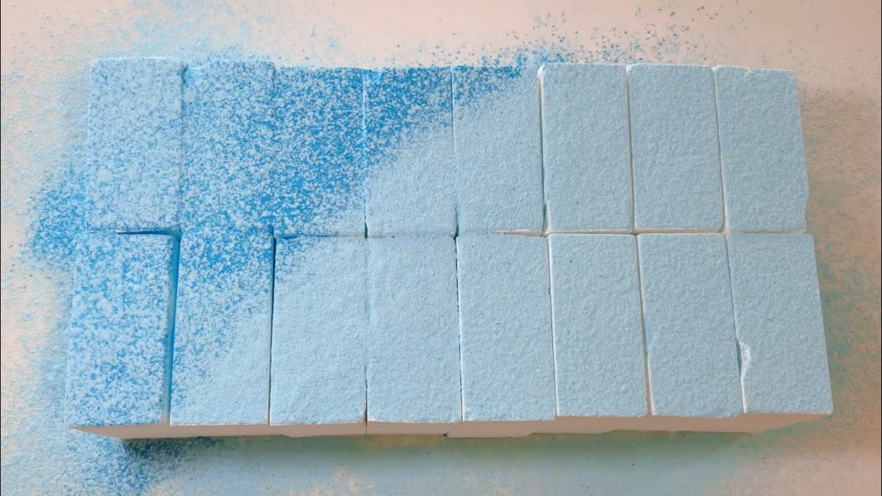 Gym Chalk ASMR | ☁️Blue Sky☁️Freah Colour Powder | Crispy | Crush | Oddly Satisfying | Sleep Aid