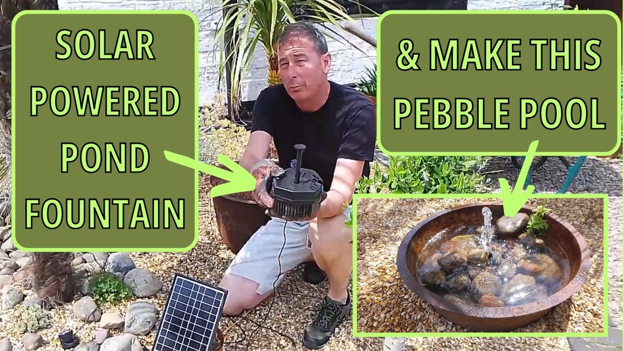 Solar Powered Fountain & Pond Pump (and make a bubbling water feature) Easy Garden Projects