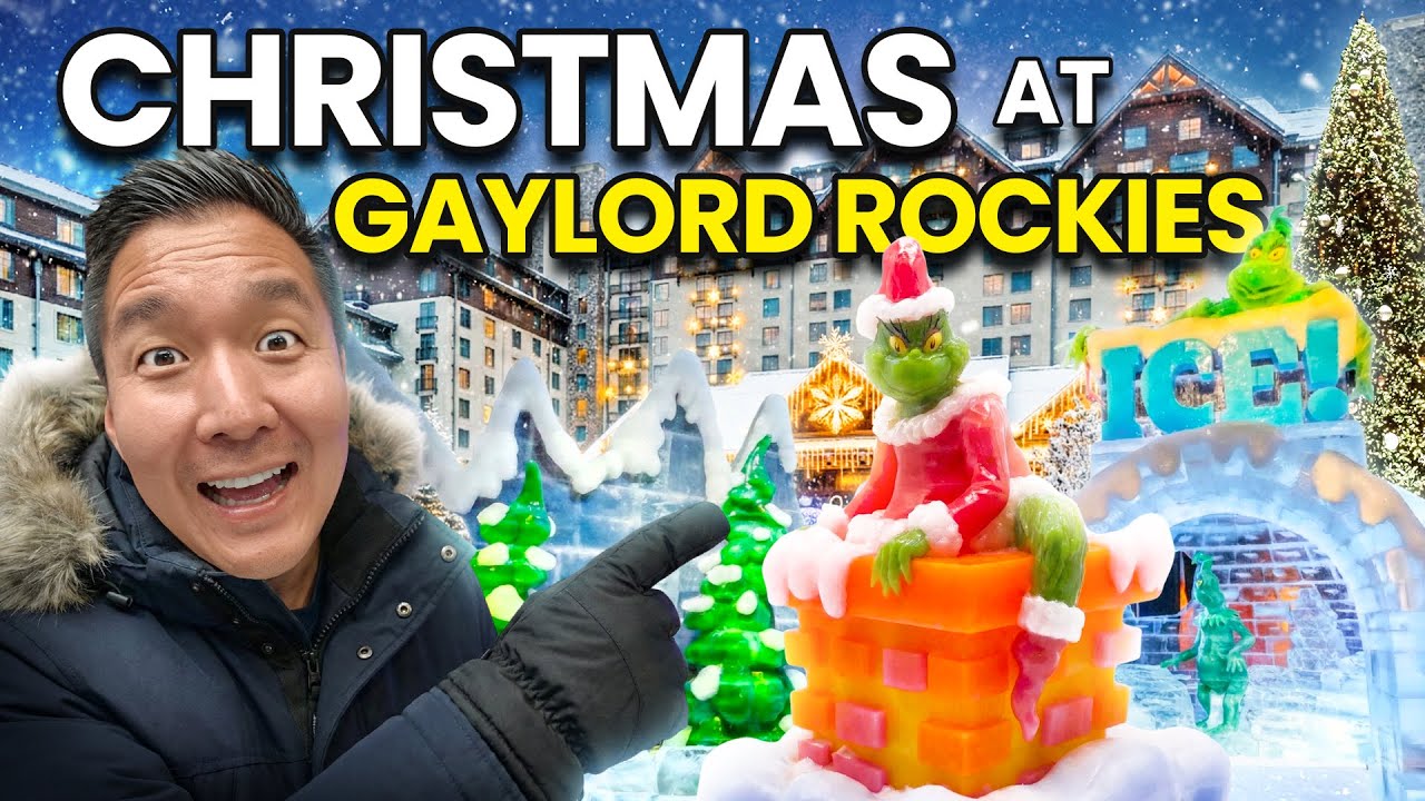 Как проходит Рождество в отеле Gaylord Rockies? (2 миллиона фунтов льда!)