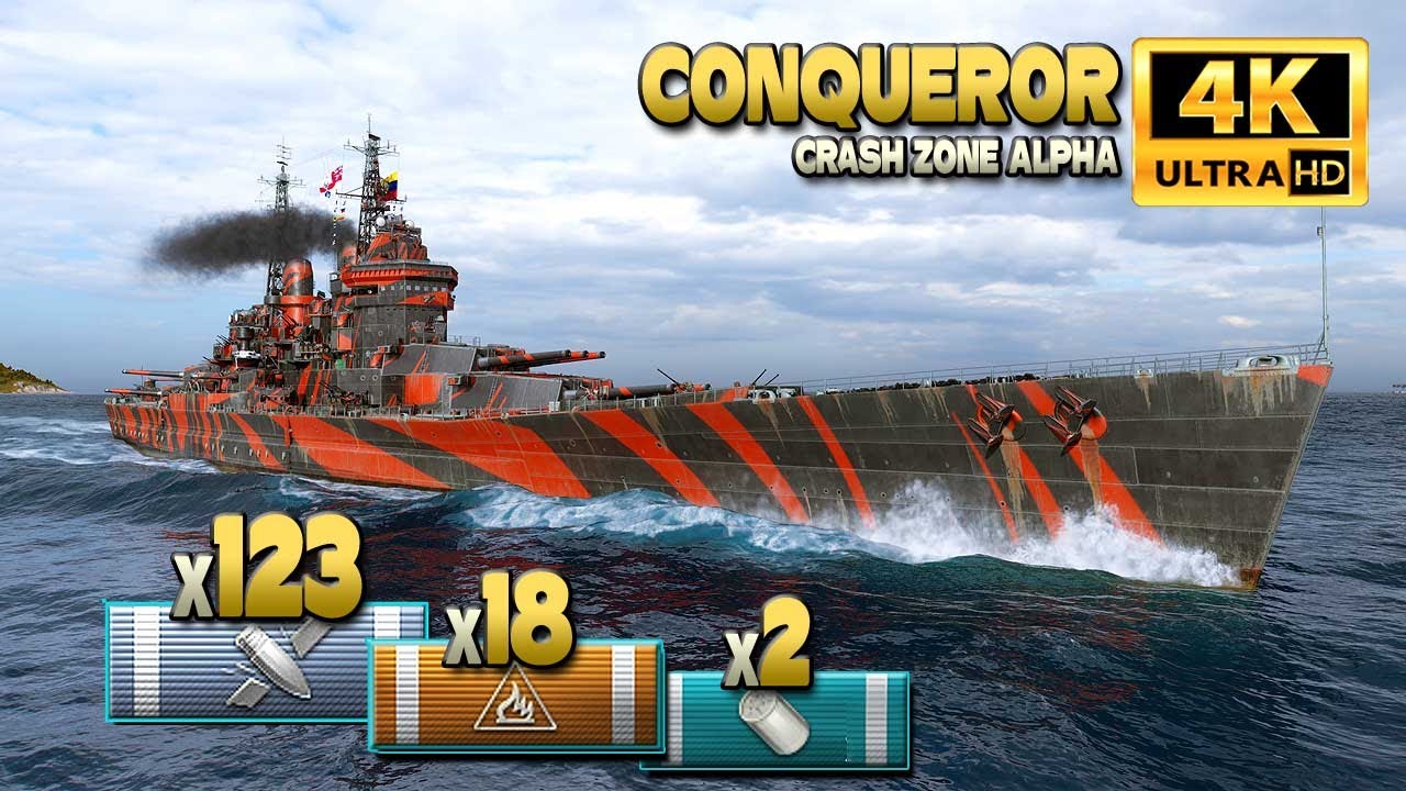 линкор Conqueror: Division старается изо всех сил - World of Warships