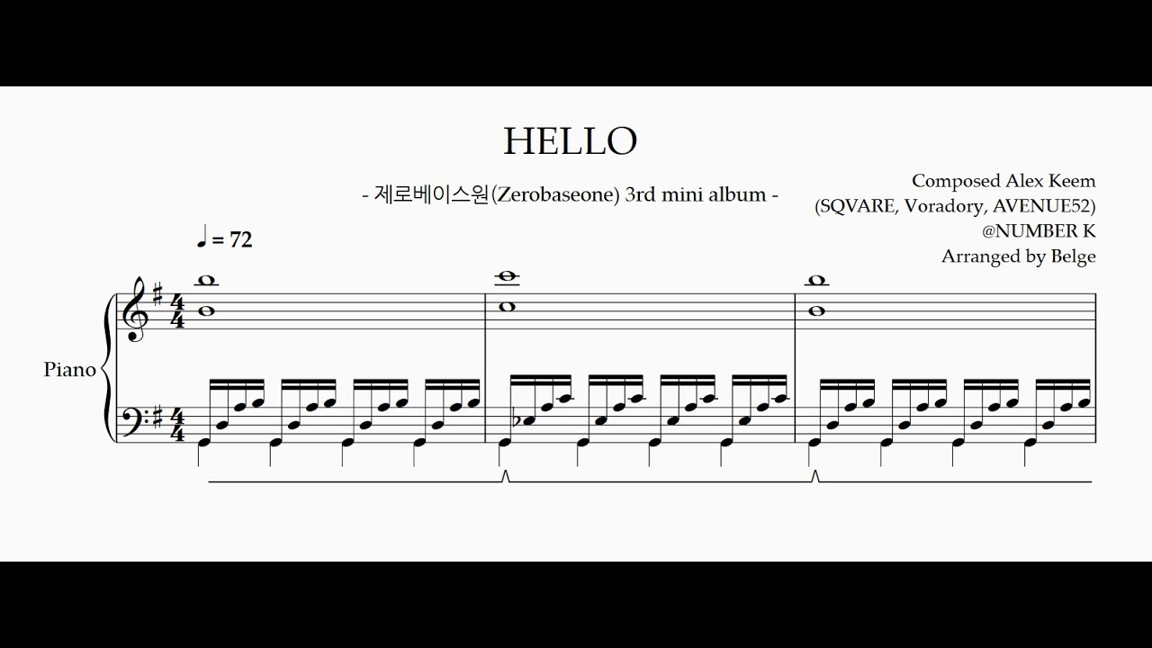 제로베이스원(ゼロベースワン) HELLO Piano cover