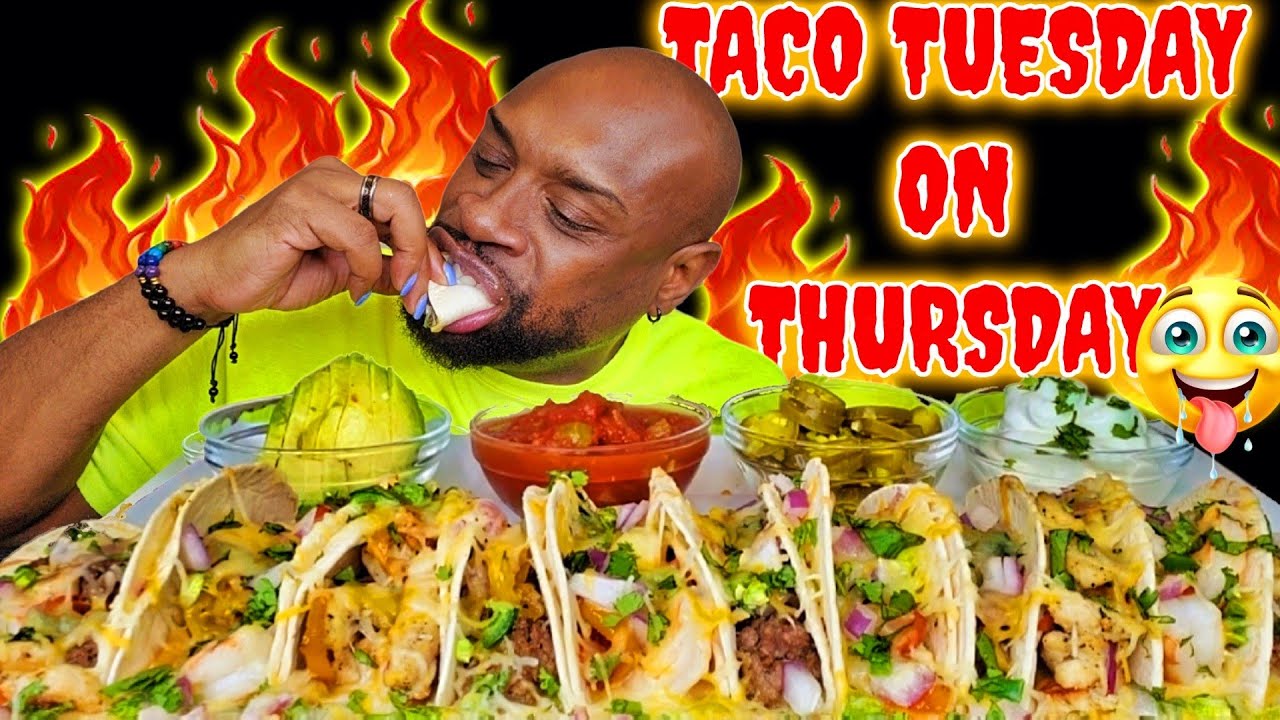 🌮 SURF & TURF STREET TACOS 🌮 TACO TUESDAY ON A THURSDAY COLLAB W/ BIG MACK ... TACO MUKBANG 먹방 ...