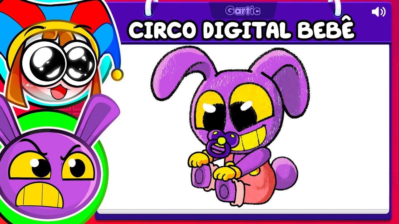Pomni e Jax DESENHARAM o Circo Digital BEBÊ no Gartic Phone