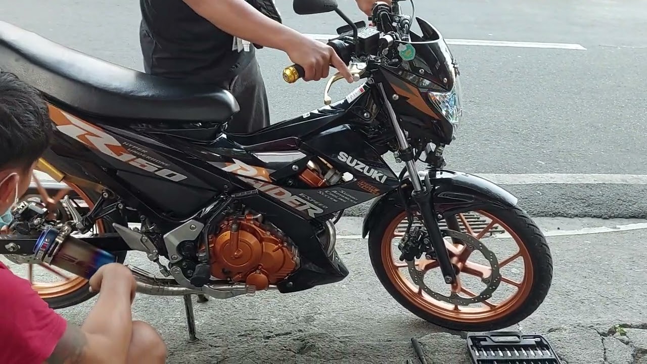 SC PROJECT WITH DAENG SAI4 BIG ELBOW SOUND CHECK ✔✔✔ INSTALLED TO SUZUKI RAIDER 150 CARB