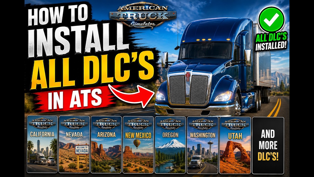 Как бесплатно добавить весь контент DLC в ATS (DLC Unlocker)