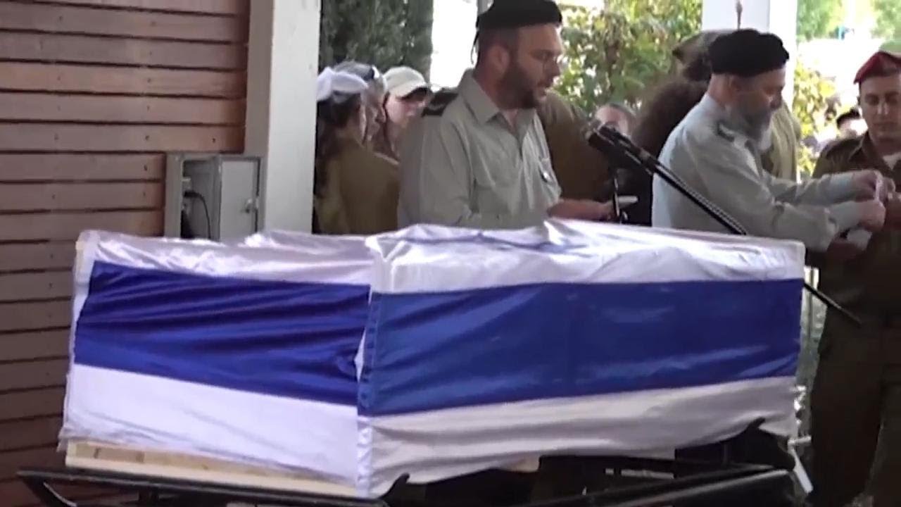 Funeral of one of 4 Israeli soldiers killed in Khan Younis