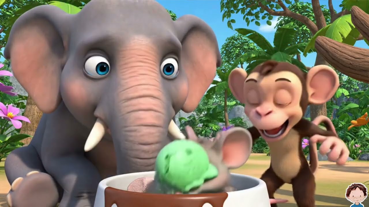 Elephant’s Ice Cream Adventure 🍦😂 | Funny Kids Poem Song