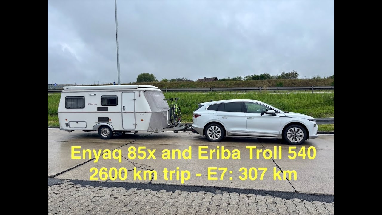 Skoda Enyaq Caravan Towing - E7: 307 of 2600 km
