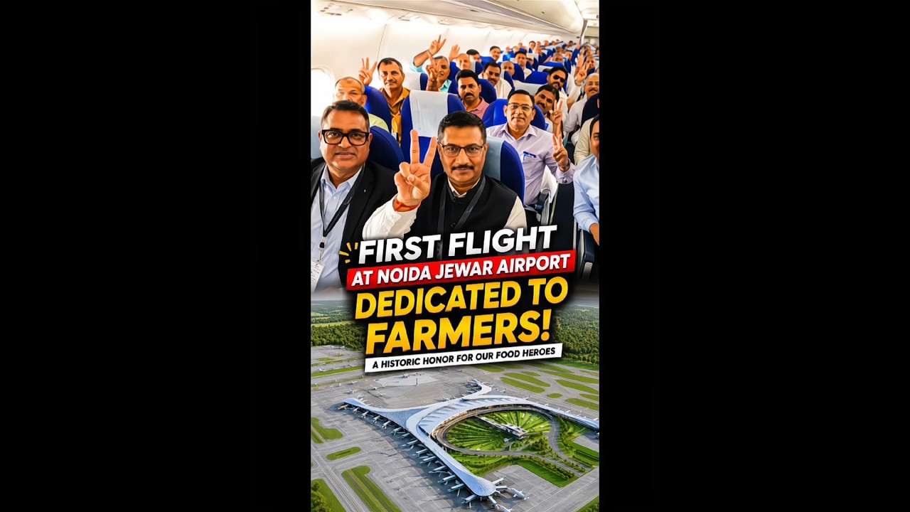 First Flight From Jewar Airport Goes To Farmers! ✈️🌾