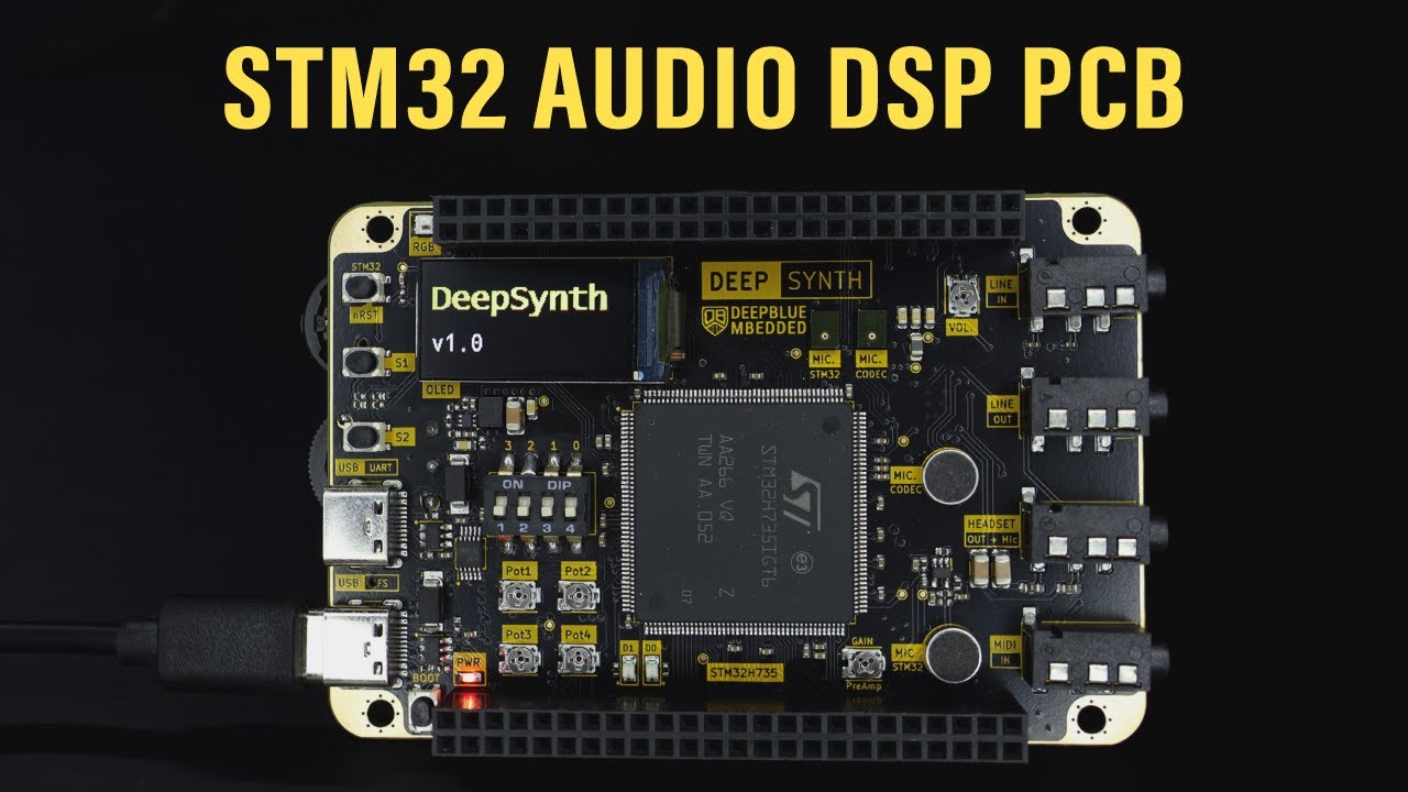 Печатная плата для обработки звука и синтезатора STM32 DSP (аппаратная разработка со смешанными с...