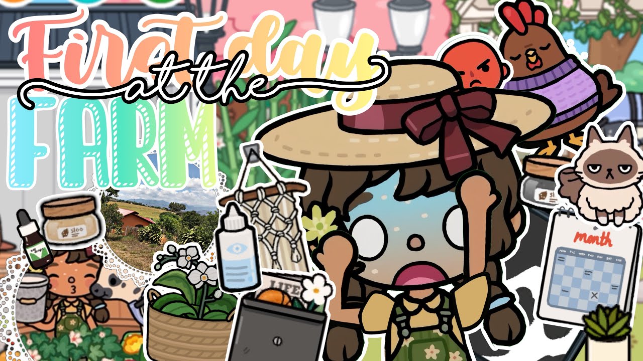 *Aesthetic*👩‍🌾🌻 |First day at the farm| toca boca roleplay 🥣🌾|with voice🎙️|