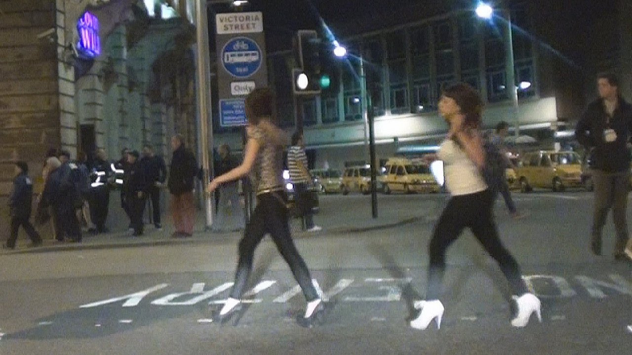Saturday night Drive around Derby City Centre on 9th June 2012. Queues at nightclubs n Pubs.