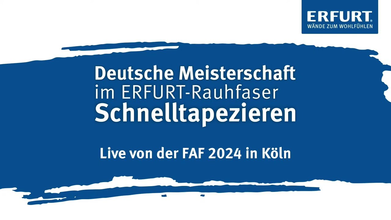 Deutsche Meisterschaft im ERFURT-Rauhfaser Schnelltapezieren