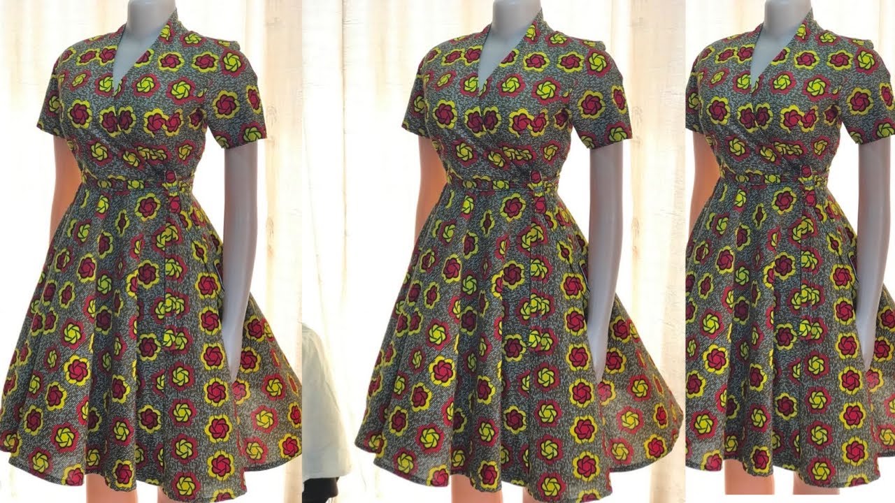 Как кроить и сшить платье-халат/платье с нахлестом/для начинающих