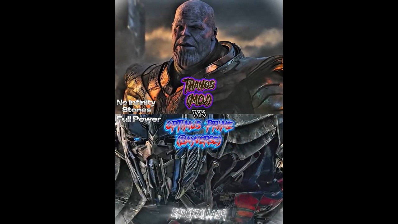 Optimus Prime (Bayverse) vs Thanos (MCU) |#transformers #avengersinfinitywar #avengersendgame