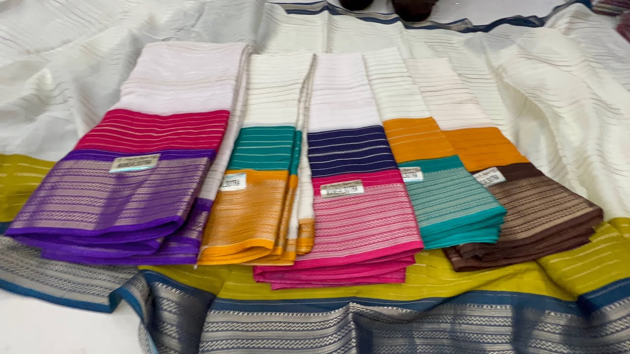 From 165/-‼️wholesale Designer Fancy sarees in chickpet Bangalore😍single saree courier available